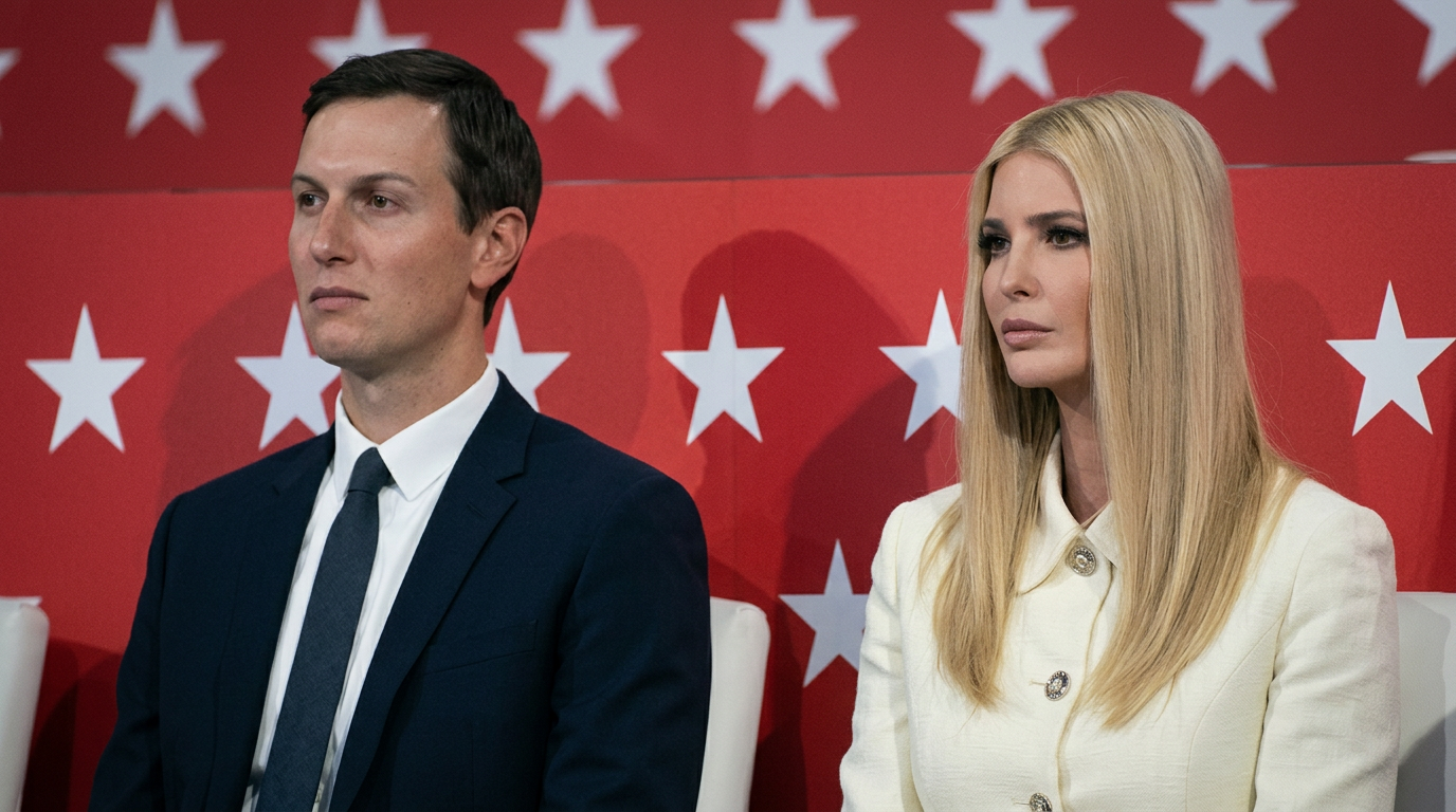 Jared Kushner and Ivanka Trump at a Republican National Convention event. Kushner's marriage to the president's daughter sits at the center of every question about Affinity Partners' foreign capital.