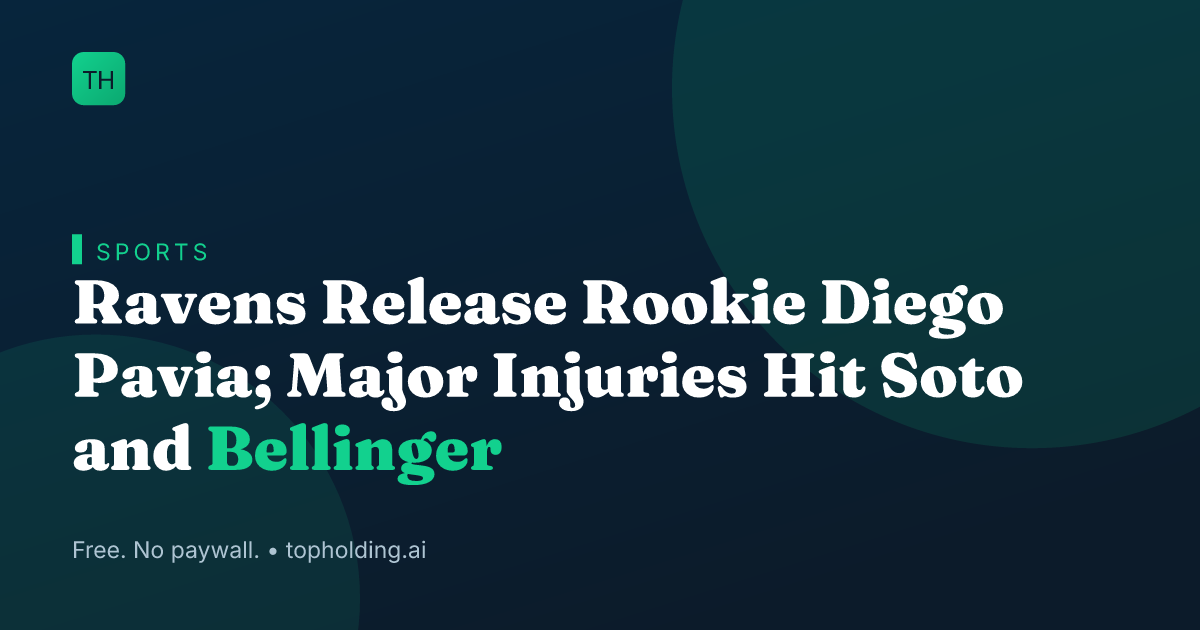 Ravens Release Rookie Diego Pavia; Major Injuries Hit Soto and Bellinger
