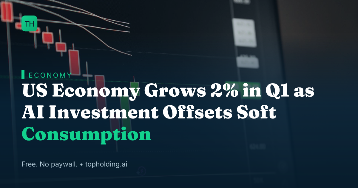 US Economy Grows 2% in Q1 as AI Investment Offsets Soft Consumption