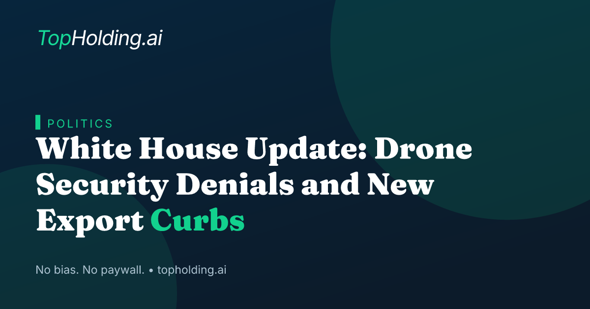 White House Update: Drone Security Denials and New Export Curbs