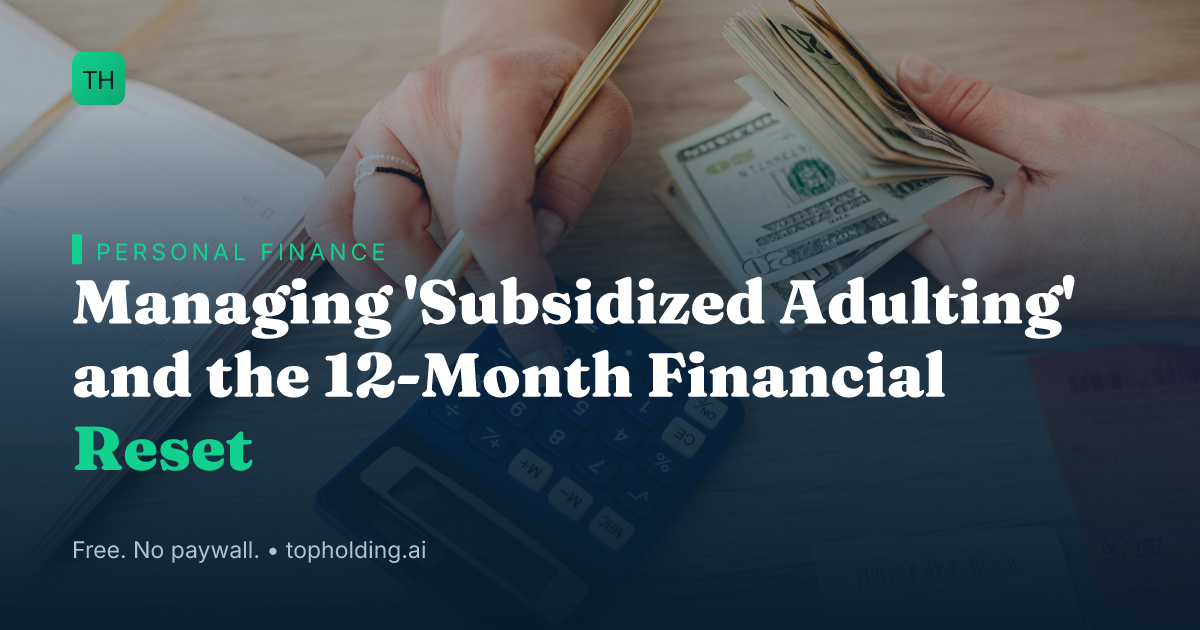 Managing 'Subsidized Adulting' and the 12-Month Financial Reset