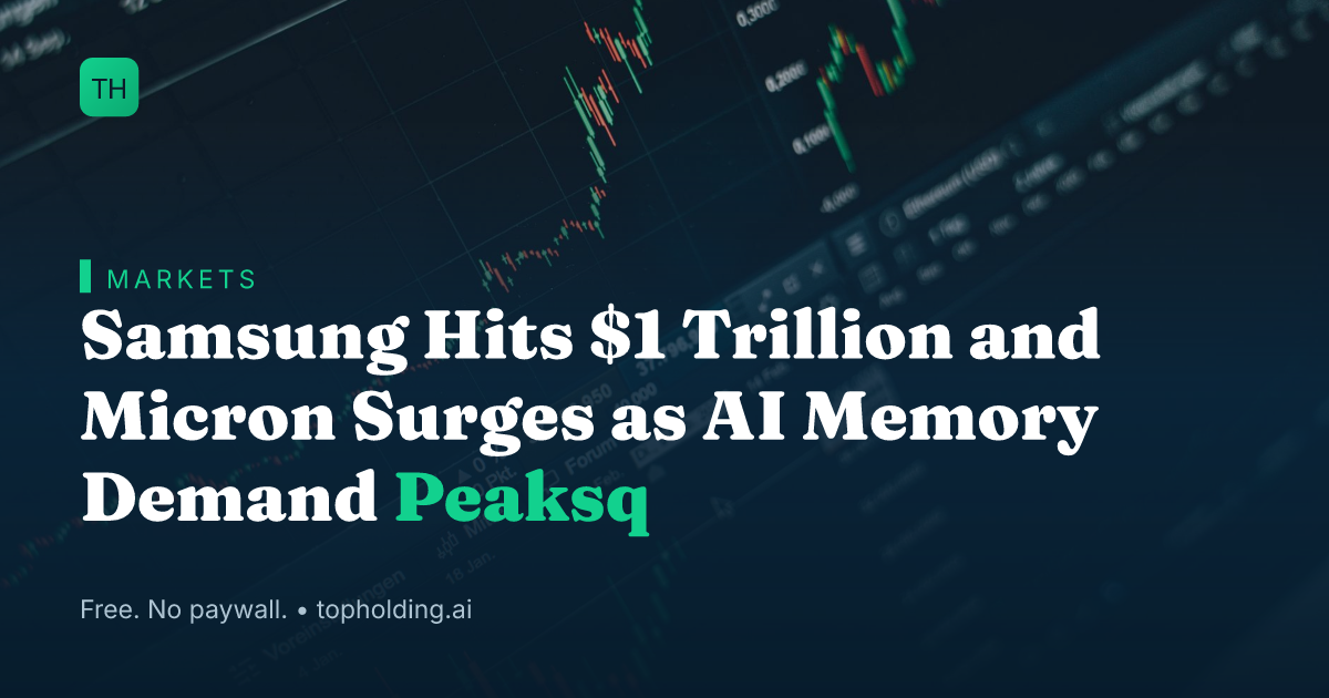 Samsung Hits $1 Trillion and Micron Surges as AI Memory Demand Peaksq