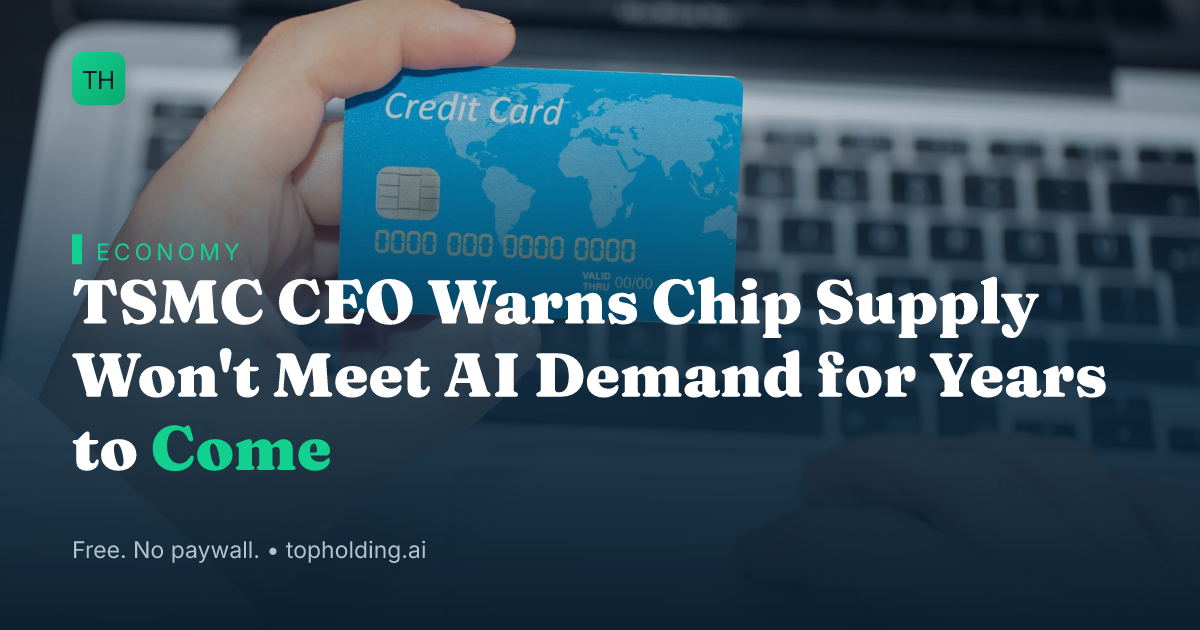 TSMC CEO Warns Chip Supply Won't Meet AI Demand for Years to Come