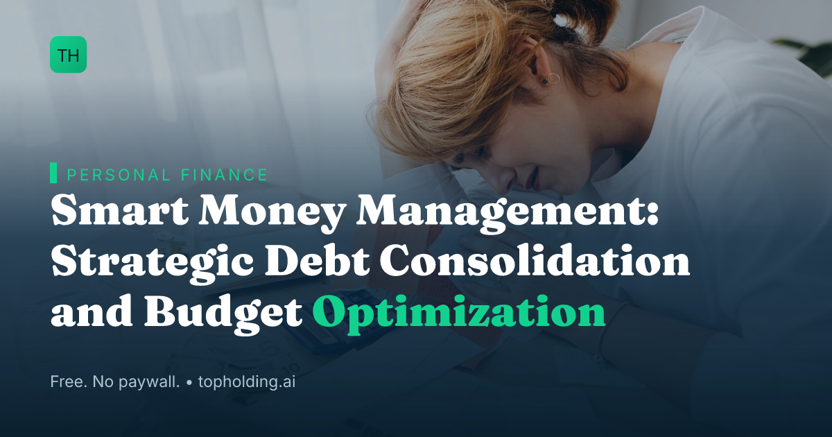 Smart Money Management: Strategic Debt Consolidation and Budget Optimization