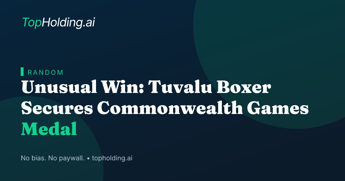 Unusual Win: Tuvalu Boxer Secures Commonwealth Games Medal