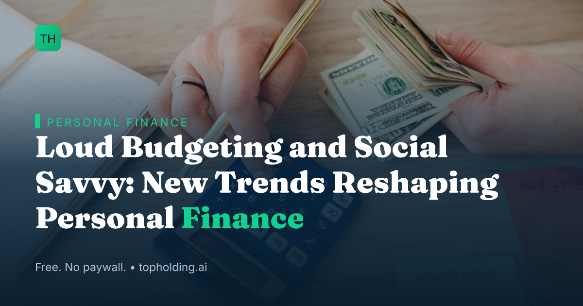 Loud Budgeting and Social Savvy: New Trends Reshaping Personal Finance