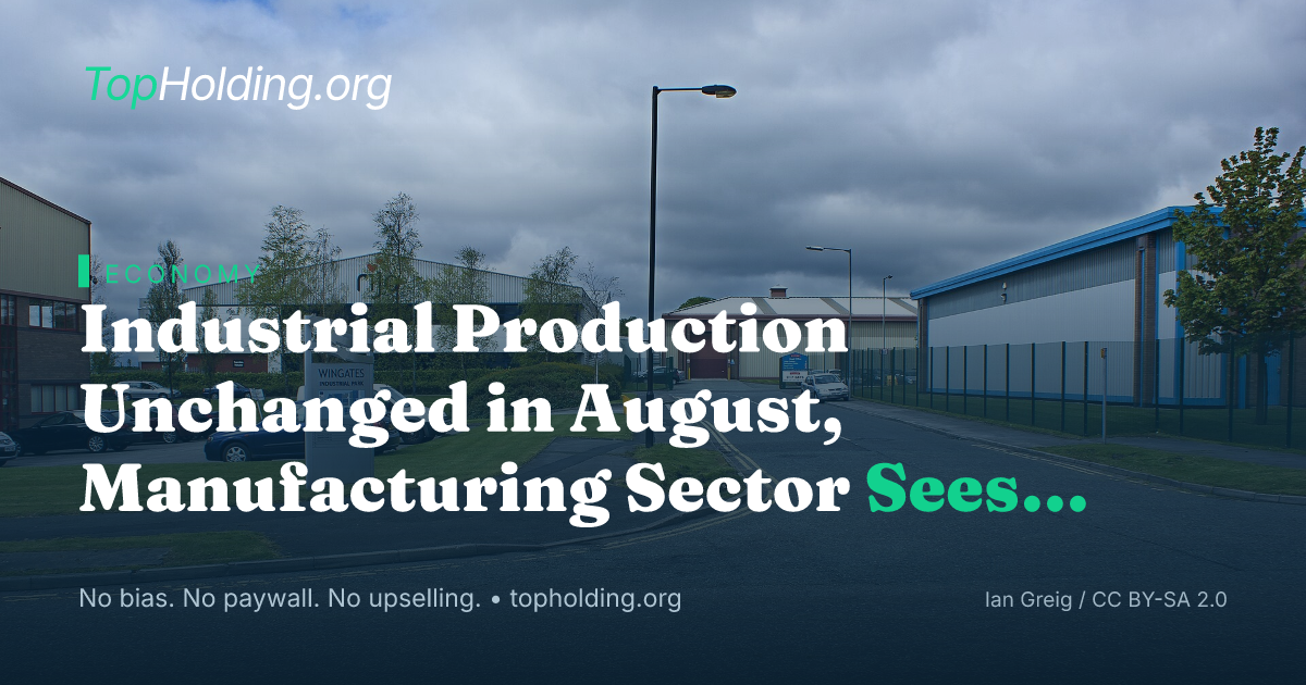 Industrial Production Unchanged in August, Manufacturing Sector Sees First Decline of 2026