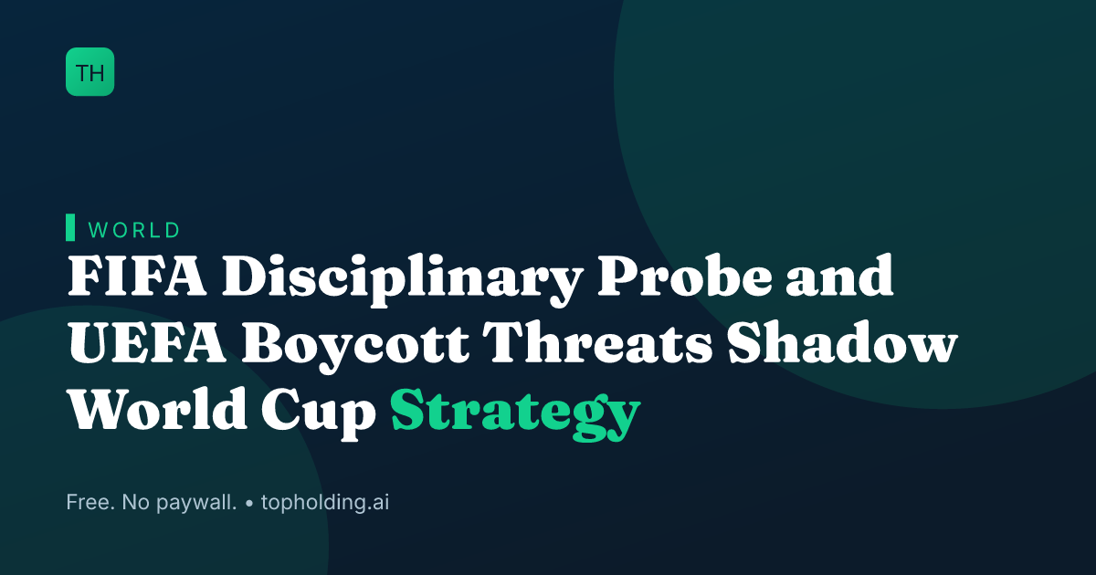 FIFA Disciplinary Probe and UEFA Boycott Threats Shadow World Cup Strategy
