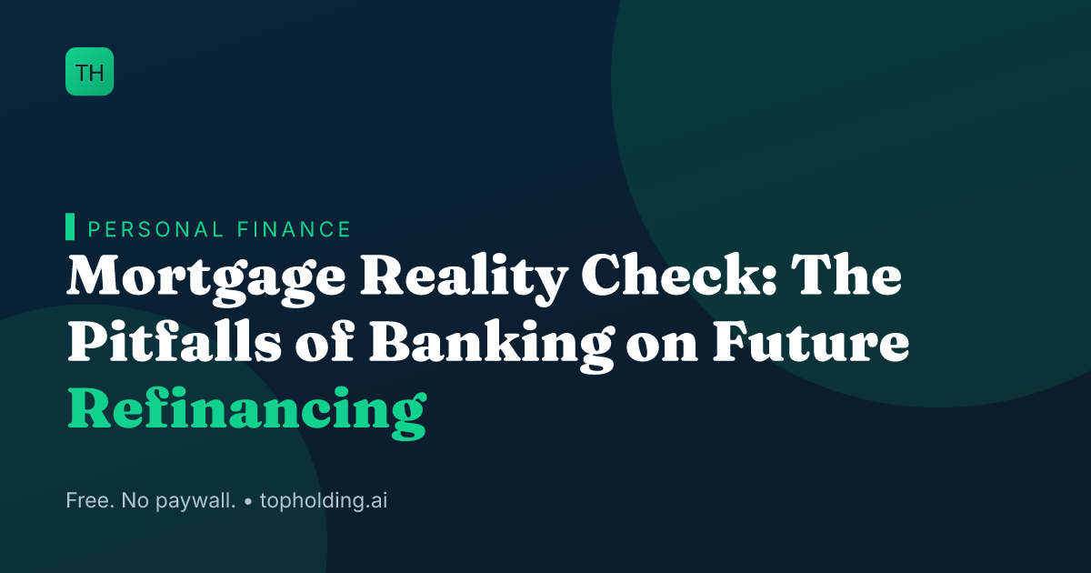 Mortgage Reality Check: The Pitfalls of Banking on Future Refinancing