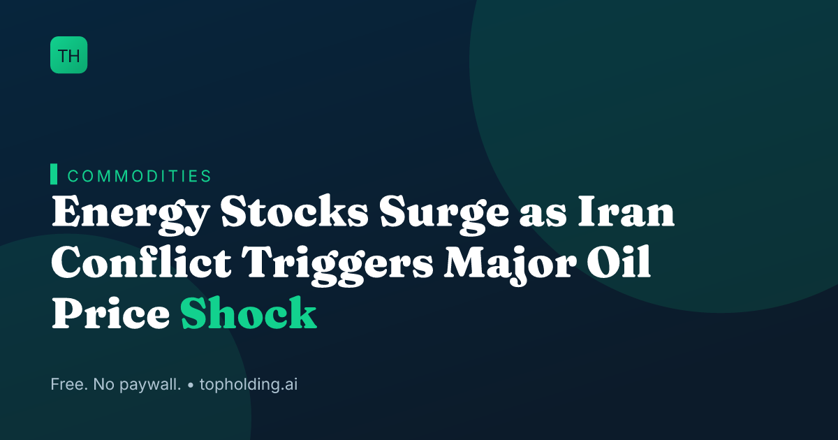 Energy Stocks Surge as Iran Conflict Triggers Major Oil Price Shock