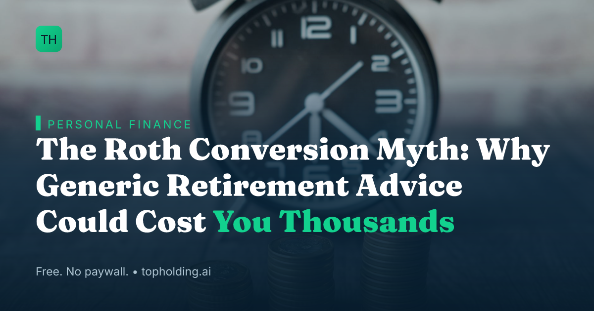 The Roth Conversion Myth: Why Generic Retirement Advice Could Cost You Thousands