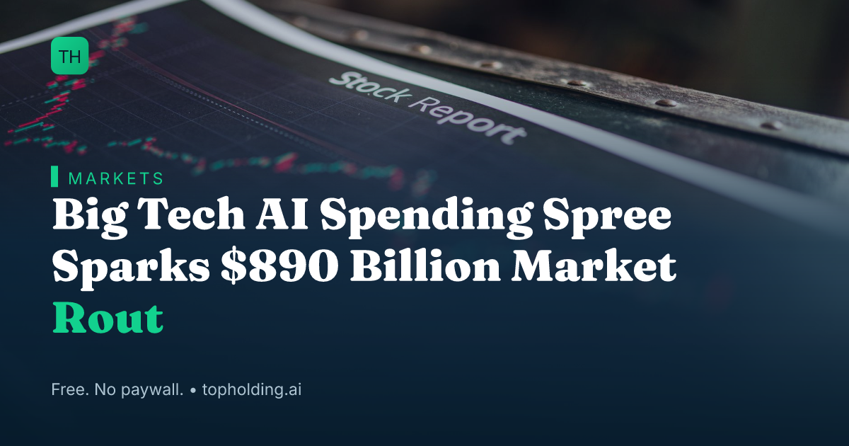 Big Tech AI Spending Spree Sparks $890 Billion Market Rout