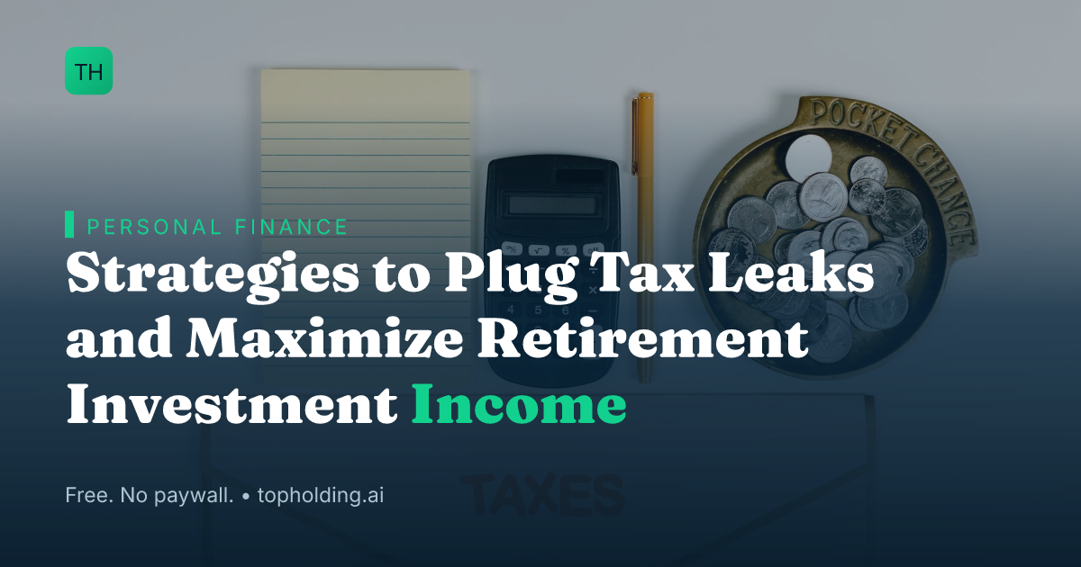Strategies to Plug Tax Leaks and Maximize Retirement Investment Income