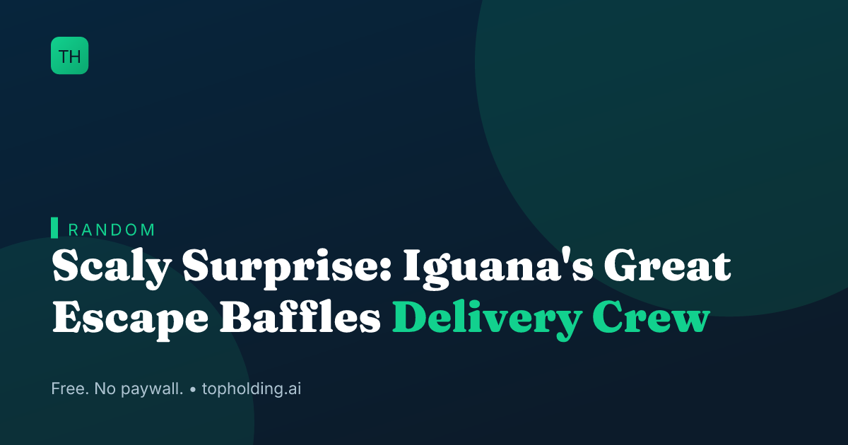 Scaly Surprise: Iguana's Great Escape Baffles Delivery Crew