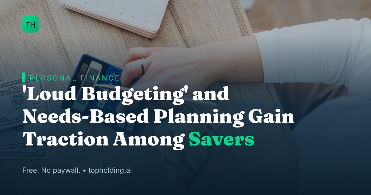 'Loud Budgeting' and Needs-Based Planning Gain Traction Among Savers