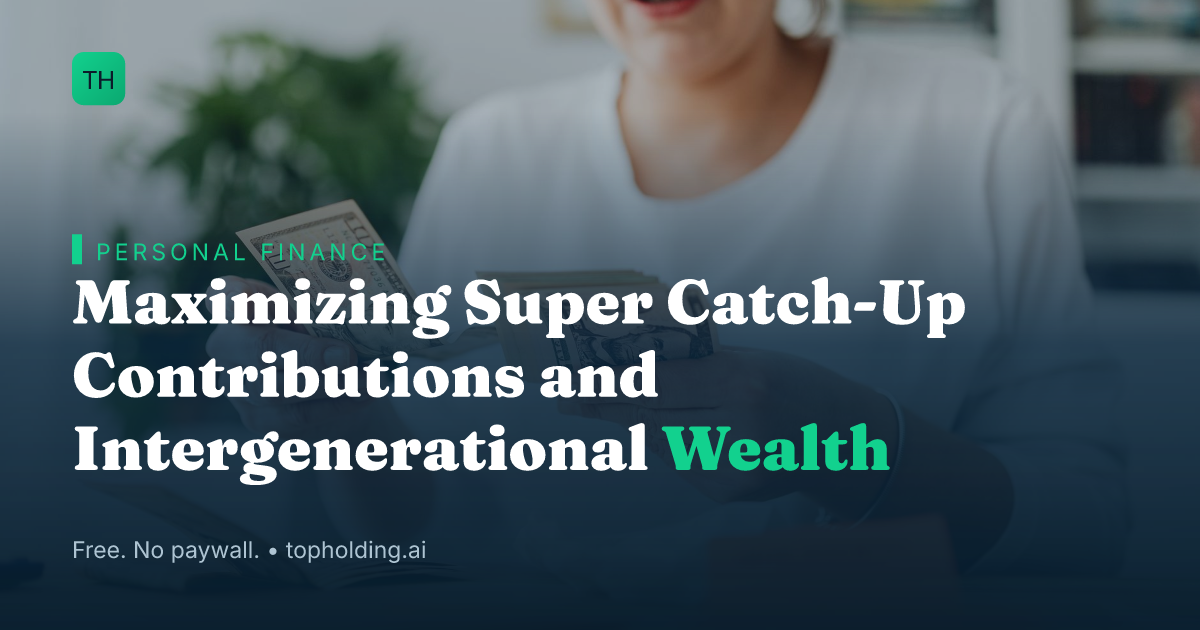 Maximizing Super Catch-Up Contributions and Intergenerational Wealth