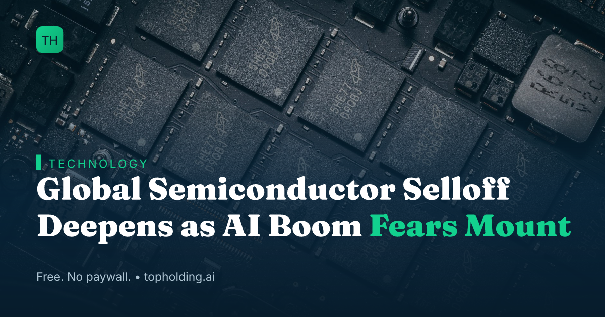 Global Semiconductor Selloff Deepens as AI Boom Fears Mount