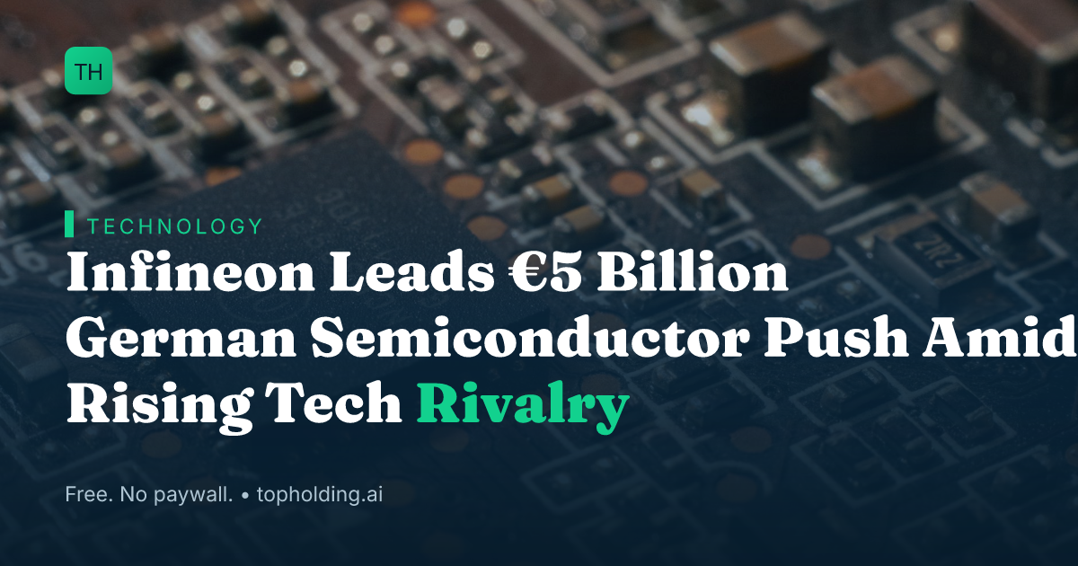 Infineon Leads €5 Billion German Semiconductor Push Amid Rising Tech Rivalry