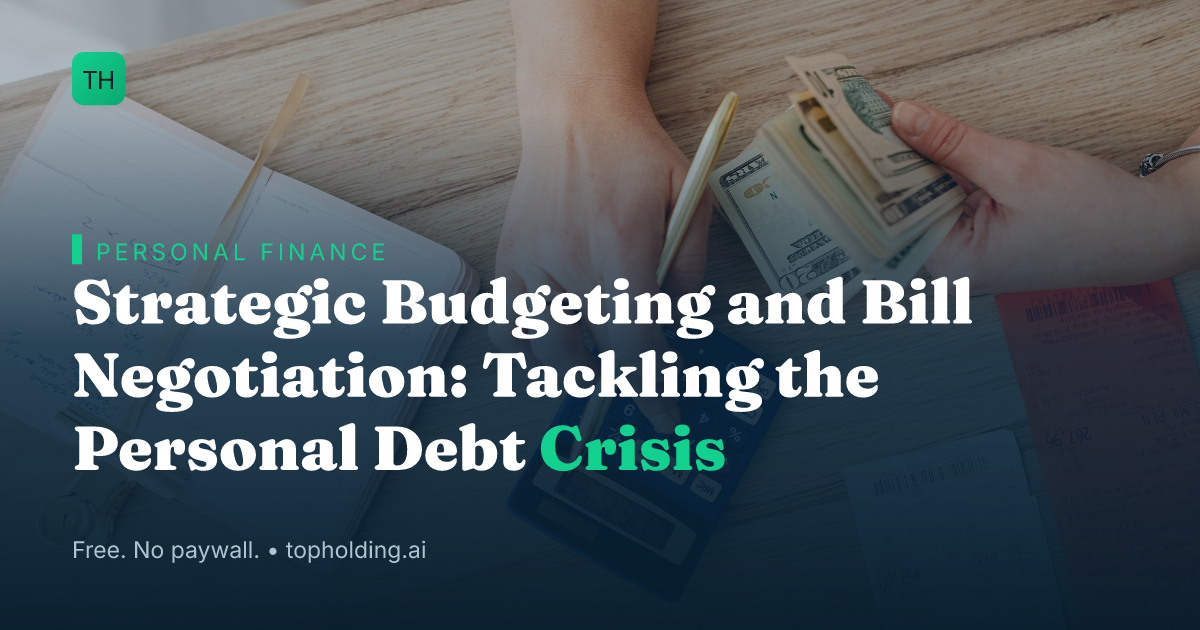 Strategic Budgeting and Bill Negotiation: Tackling the Personal Debt Crisis