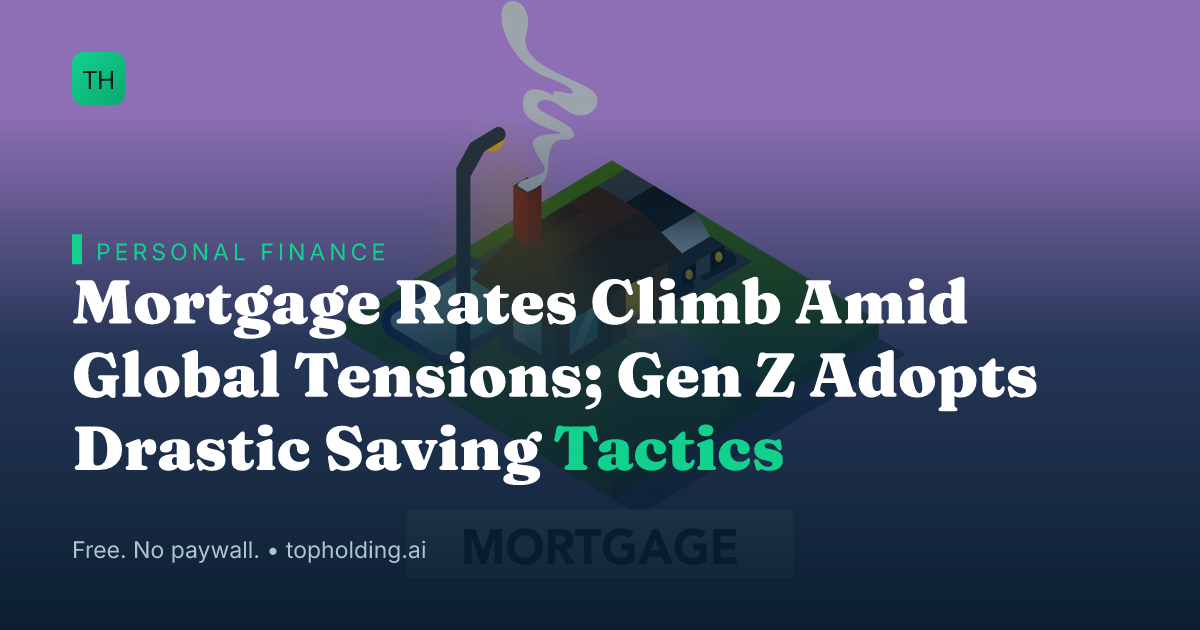 Mortgage Rates Climb Amid Global Tensions; Gen Z Adopts Drastic Saving Tactics
