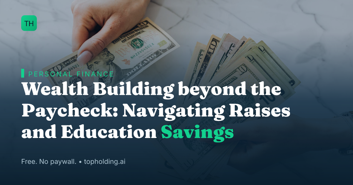 Wealth Building beyond the Paycheck: Navigating Raises and Education Savings