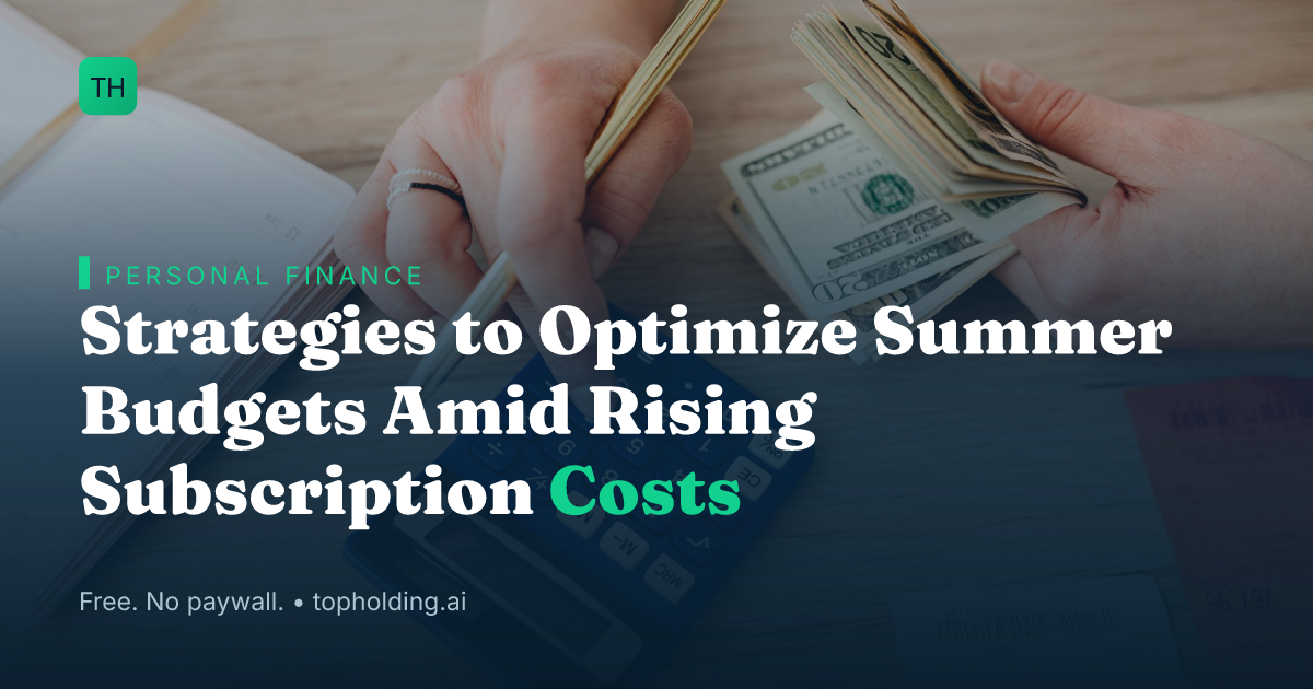 Strategies to Optimize Summer Budgets Amid Rising Subscription Costs