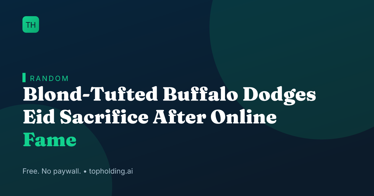 Blond-Tufted Buffalo Dodges Eid Sacrifice After Online Fame