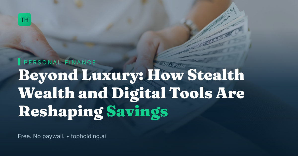 Beyond Luxury: How Stealth Wealth and Digital Tools Are Reshaping Savings