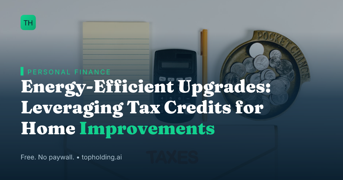 Energy-Efficient Upgrades: Leveraging Tax Credits for Home Improvements