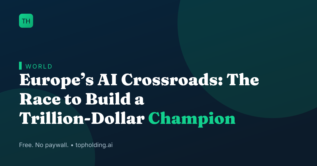 Europe’s AI Crossroads: The Race to Build a Trillion-Dollar Champion