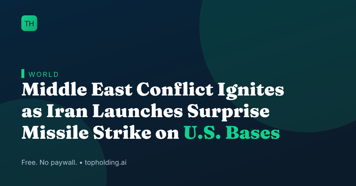 Middle East Conflict Ignites as Iran Launches Surprise Missile Strike on U.S. Bases