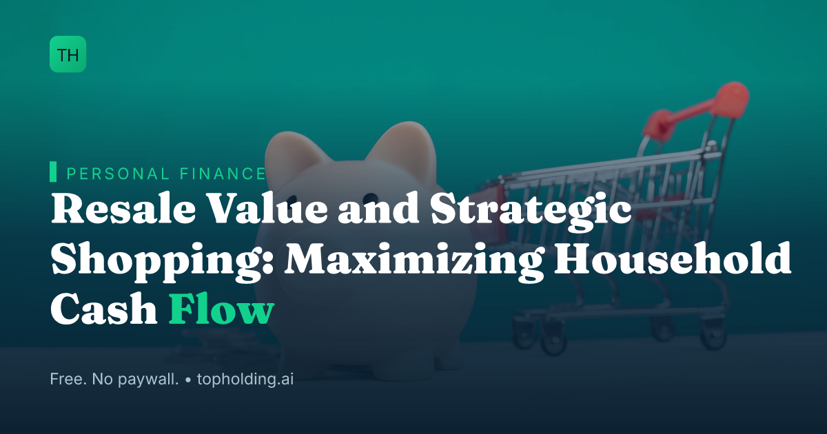 Resale Value and Strategic Shopping: Maximizing Household Cash Flow