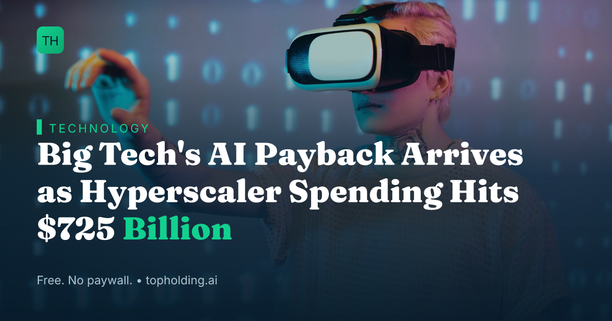 Big Tech's AI Payback Arrives as Hyperscaler Spending Hits $725 Billion