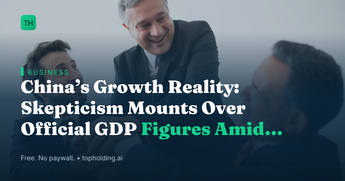 China’s Growth Reality: Skepticism Mounts Over Official GDP Figures Amid Property Rout