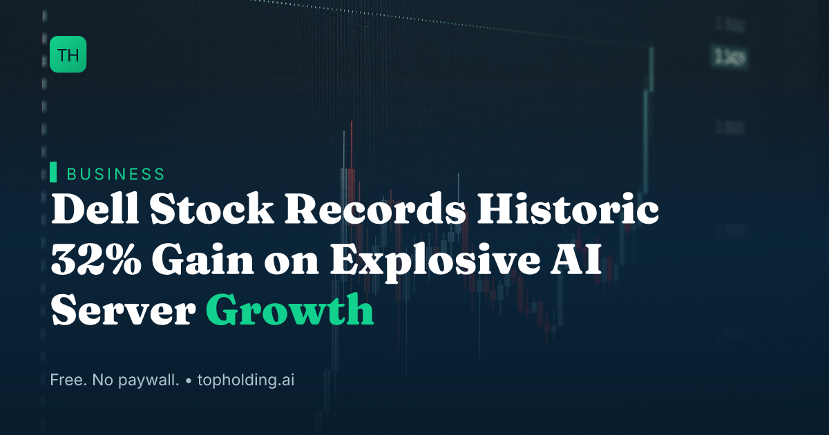 Dell Stock Records Historic 32% Gain on Explosive AI Server Growth