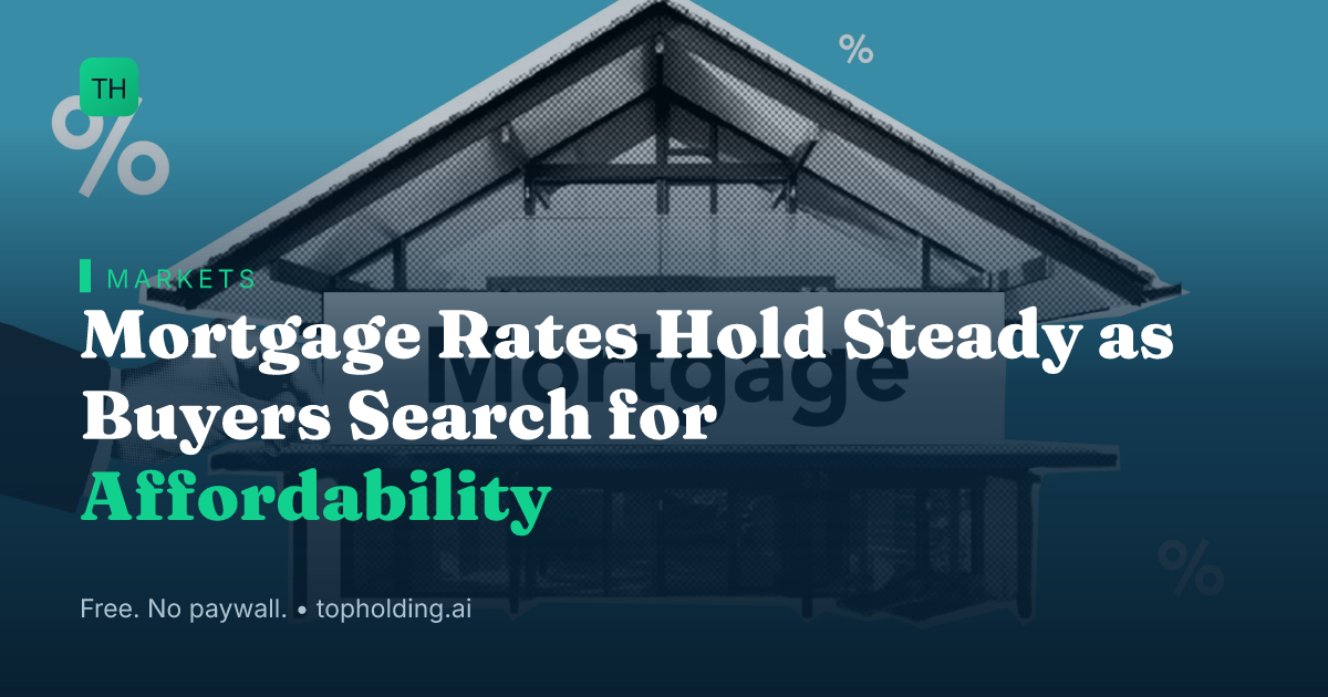 Mortgage Rates Hold Steady as Buyers Search for Affordability