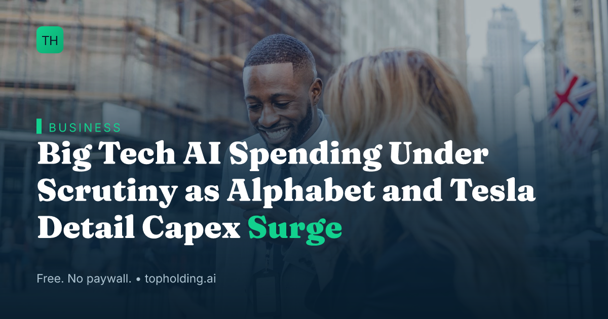 Big Tech AI Spending Under Scrutiny as Alphabet and Tesla Detail Capex Surge