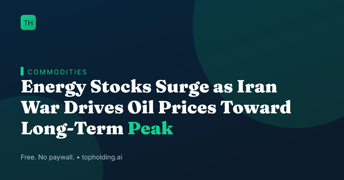 Energy Stocks Surge as Iran War Drives Oil Prices Toward Long-Term Peak
