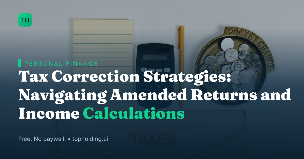 Tax Correction Strategies: Navigating Amended Returns and Income Calculations
