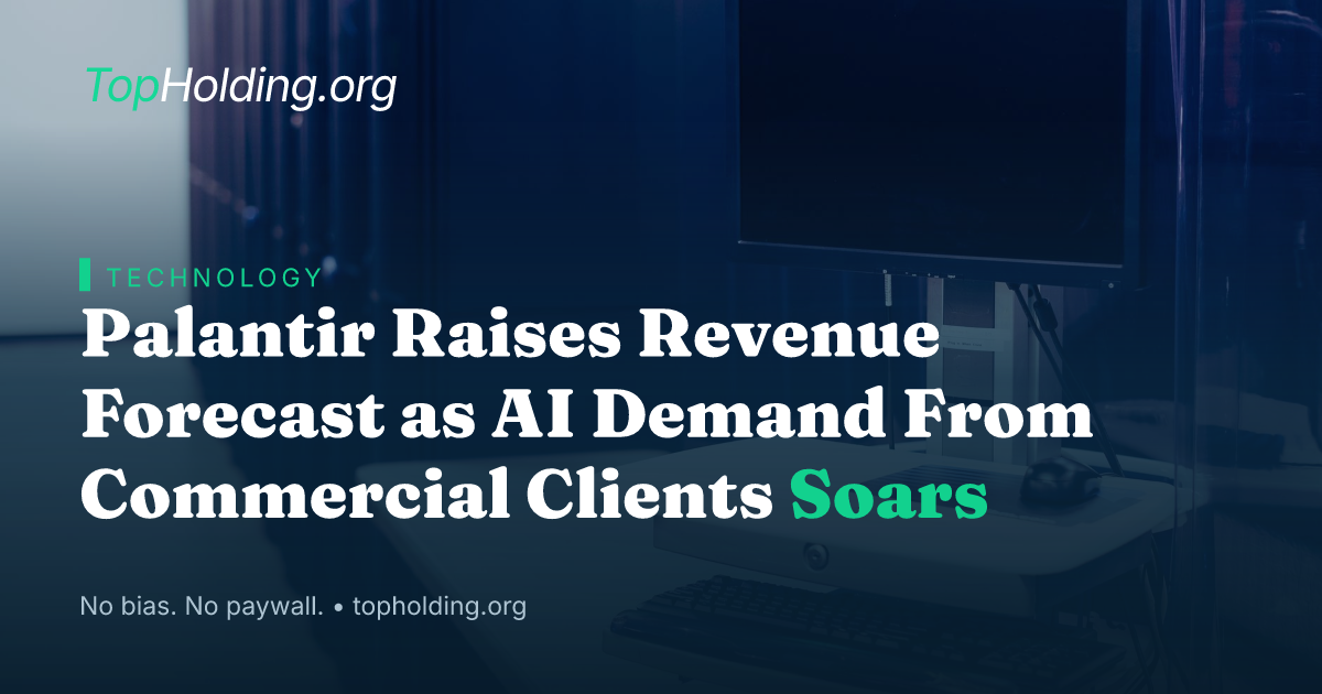Palantir Raises Revenue Forecast as AI Demand From Commercial Clients Soars
