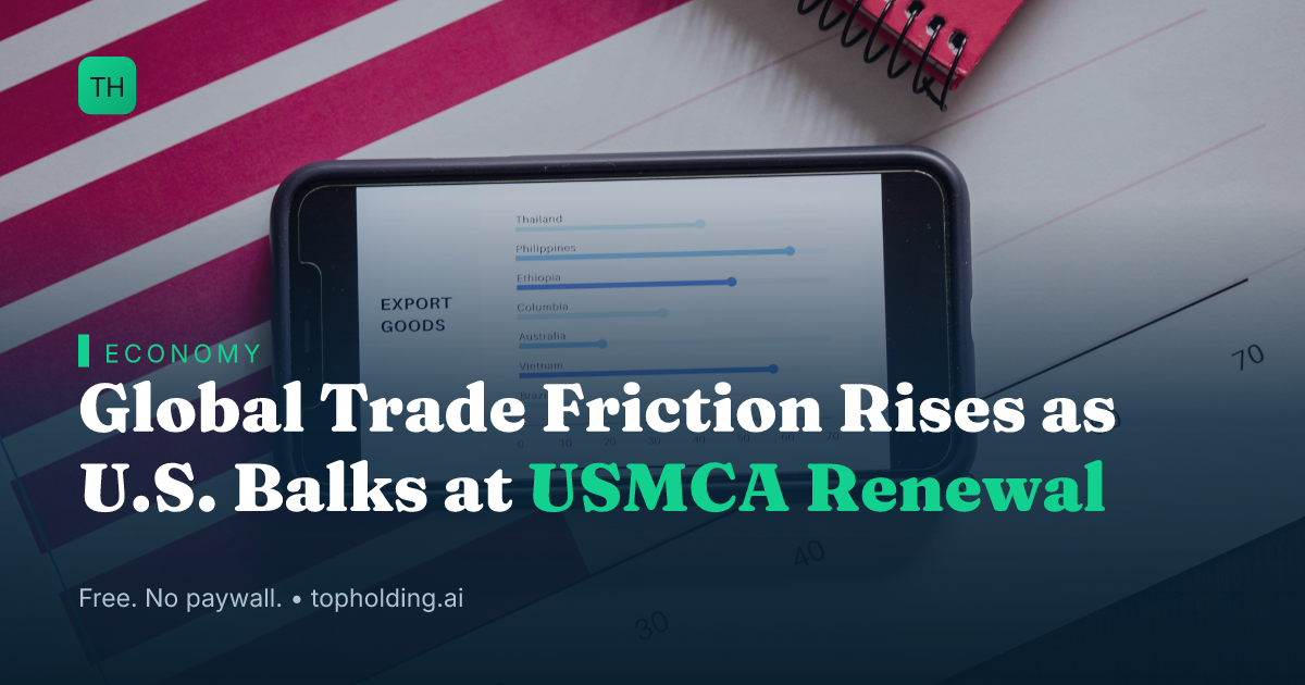 Global Trade Friction Rises as U.S. Balks at USMCA Renewal