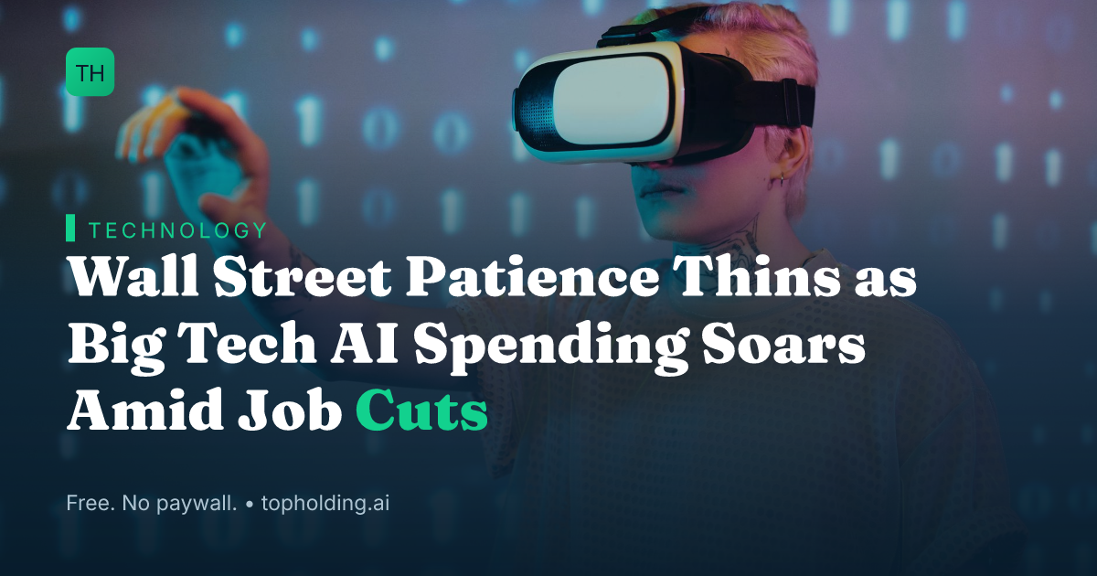 Wall Street Patience Thins as Big Tech AI Spending Soars Amid Job Cuts