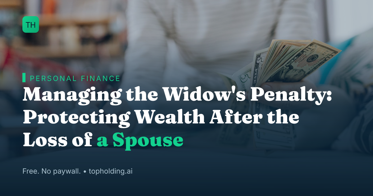 Managing the Widow's Penalty: Protecting Wealth After the Loss of a Spouse