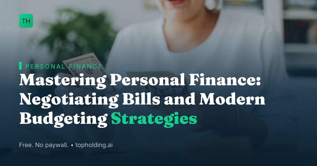 Mastering Personal Finance: Negotiating Bills and Modern Budgeting Strategies