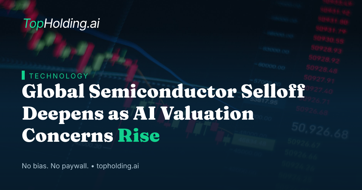 Global Semiconductor Selloff Deepens as AI Valuation Concerns Rise