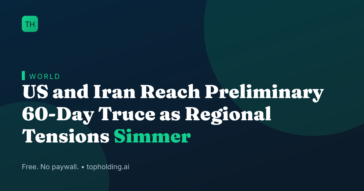 US and Iran Reach Preliminary 60-Day Truce as Regional Tensions Simmer