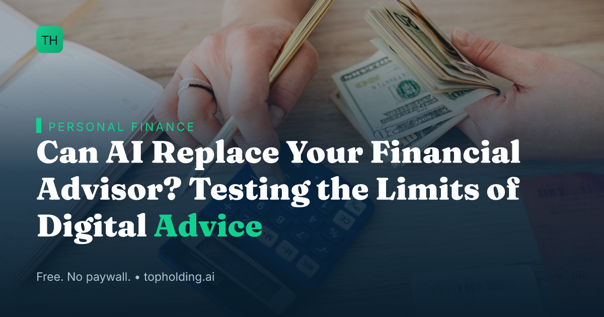 Can AI Replace Your Financial Advisor? Testing the Limits of Digital Advice
