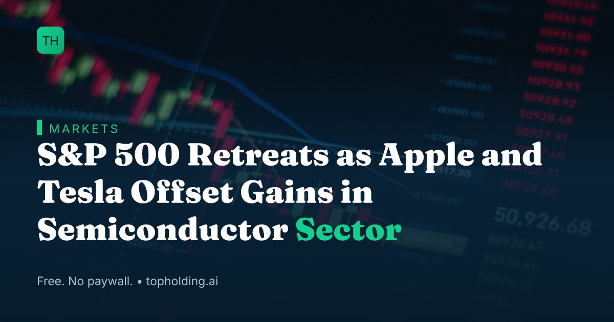 S&P 500 Retreats as Apple and Tesla Offset Gains in Semiconductor Sector