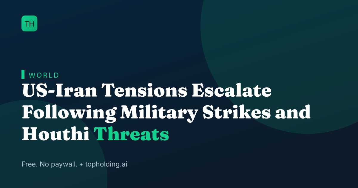US-Iran Tensions Escalate Following Military Strikes and Houthi Threats