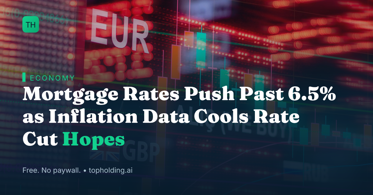 Mortgage Rates Push Past 6.5% as Inflation Data Cools Rate Cut Hopes